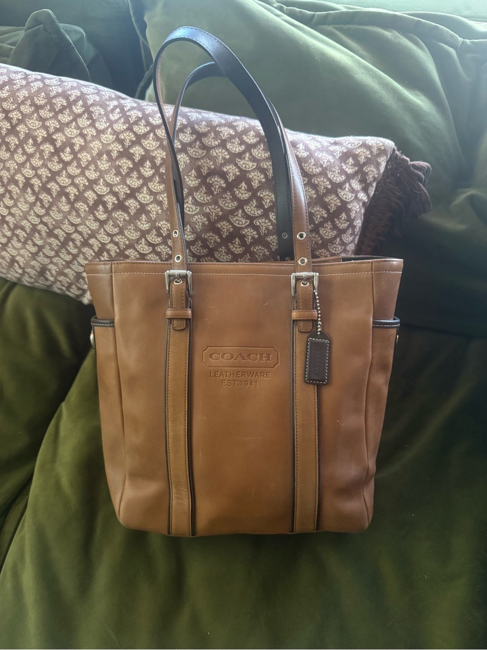 Vintage Coach Brown Leather Tote